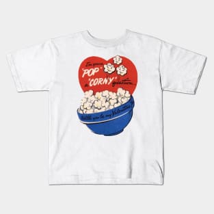 a polyamorous popcorn valentine Kids T-Shirt